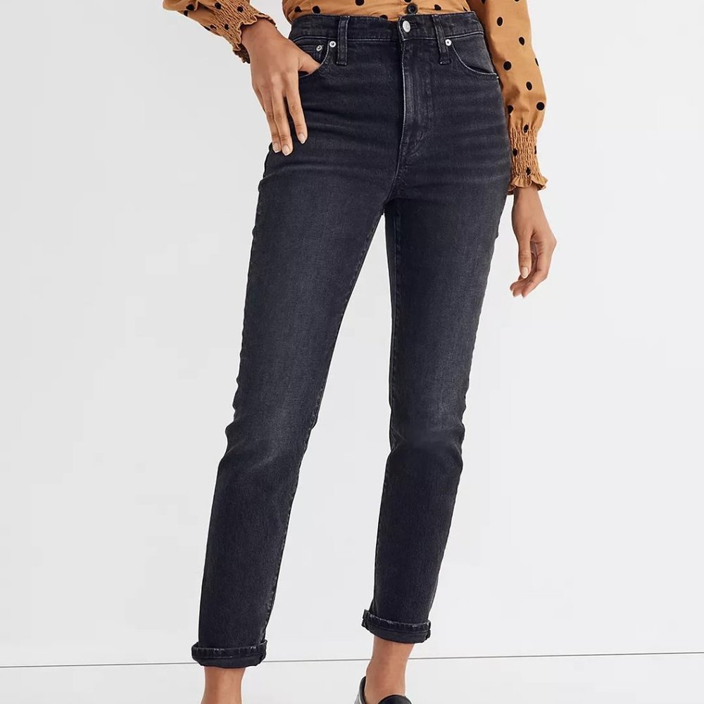 NWT Madewell The High-Rise Slim Boyjean in Darrel Wash